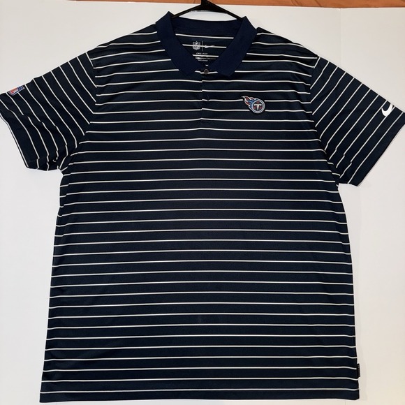 Nike Other - Men's 2XL Nike Tennessee Titans NFL Dri-FIT Striped Polo Shirt Blue White